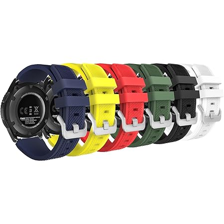 MoKo Armband Kompatibel mit Samsung Galaxy Watch 3 45mm/Galaxy Watch 46mm/Gear S3 Frontier/Classic/Huawei Watch GT2 Pro/GT/GT2 46mm, 6 Stück 22mm Silikon Ersatzarmband, Multicolor A